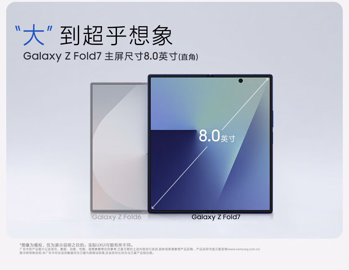 三星（SAMSUNG）Galaxy Z Fold7 超轻薄 8英寸大屏 2亿像素主摄 5G AI折叠屏手机插图2
