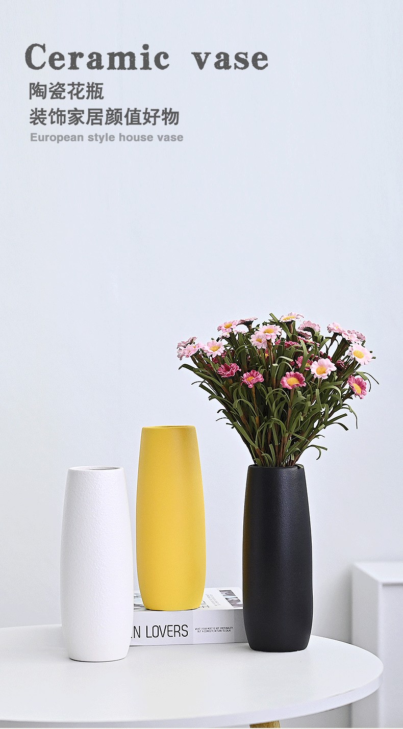 轻奢陶瓷花瓶水培茶几插花干花简约现代北欧餐桌客厅家居装饰摆件期年