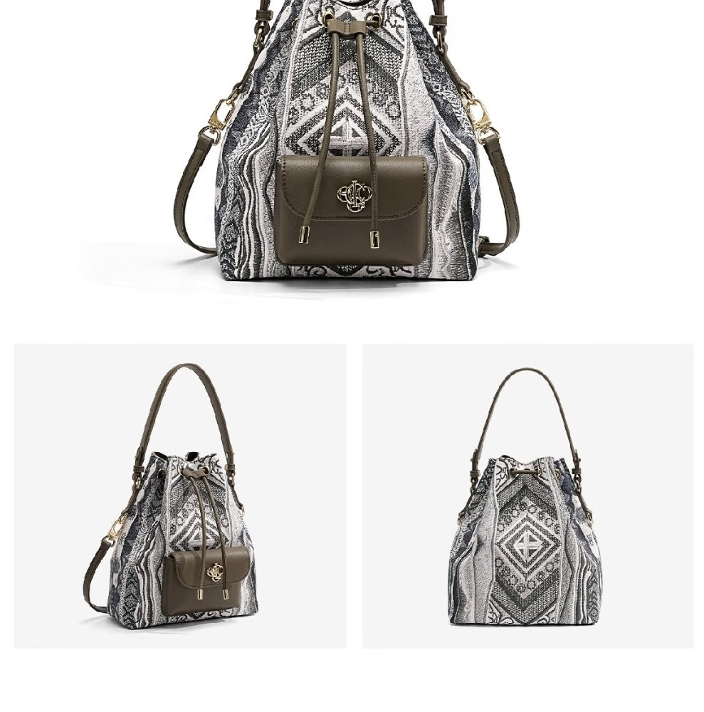 COOGI [Celebrity Style] Women's Handbag, Light Luxury Bucket Bag, Large Capacity, Birthday Gift for Girlfriend Or Wife 7