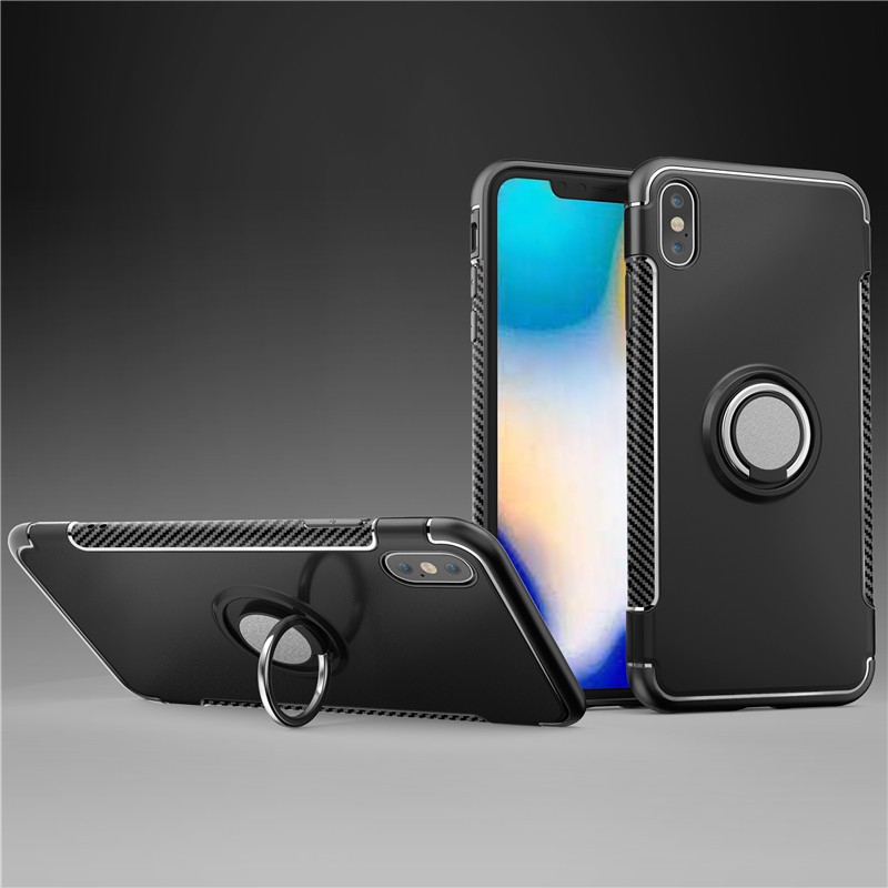 

Fecoprior черный, Задняя обложка для iPhone XS Max Case Держатель для держателя жесткого ПК Силикон