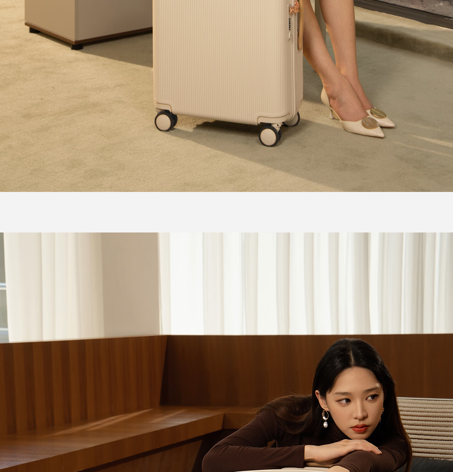Echolac Dynasty Three Generations Light Luxury Noble High-Quality Luggage, Large Capacity Password Lock Suitcase, Scratch-Resistant And Wear-Resistant Trolley Case PC301 6