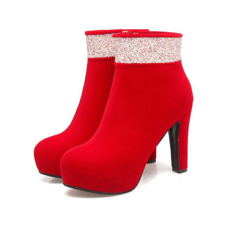 

IDIFU Red 6,5, ботильоны для женщин на каблуках на распродаже новых коротких ботинок снежная обувь