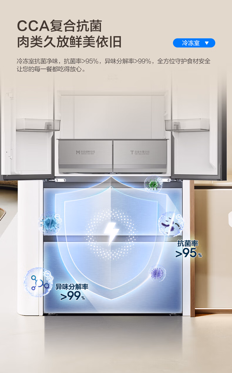 容声冰箱多门法式BCD-458E30FZGAZ