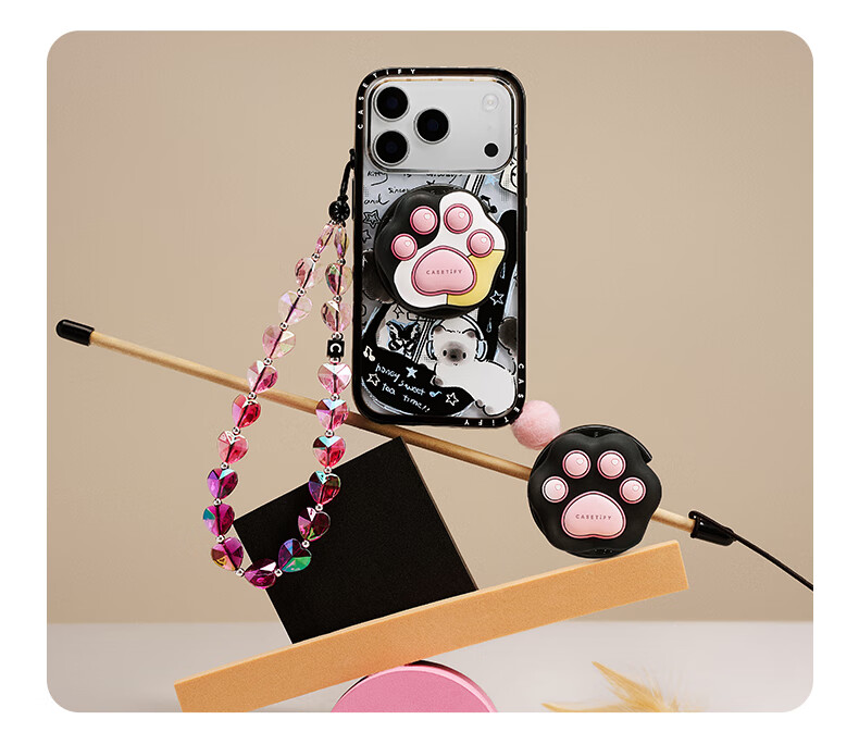 CASETIFY 3D Airbag Magnetic Phone Stand Purple Heart Compatible with Magsafe Magnetic Phone Holder 10