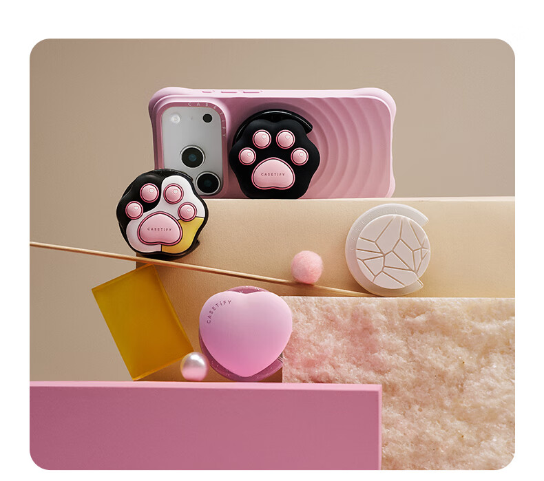 CASETIFY 3D Airbag Magnetic Phone Stand Purple Heart Compatible with Magsafe Magnetic Phone Holder 8