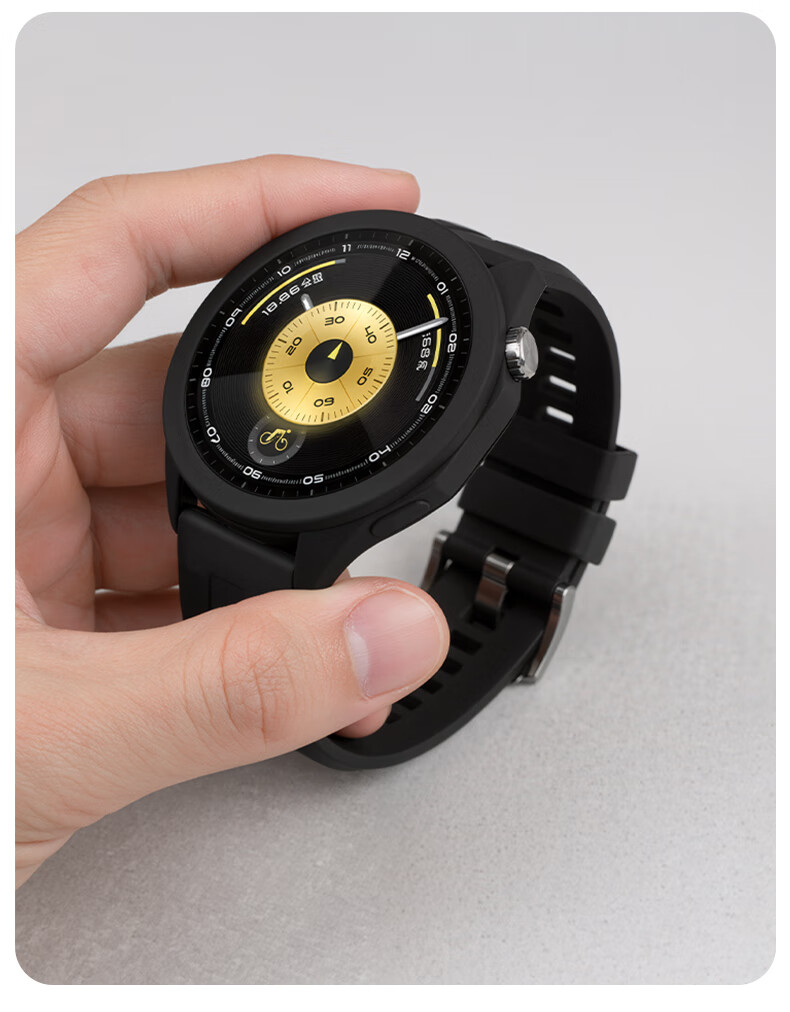 CHENSONG New Release GT7 Liquid Silicone Protective Case for Huawei Watch GT6/GT7 46mm Black Shockproof Anti-Collision 17