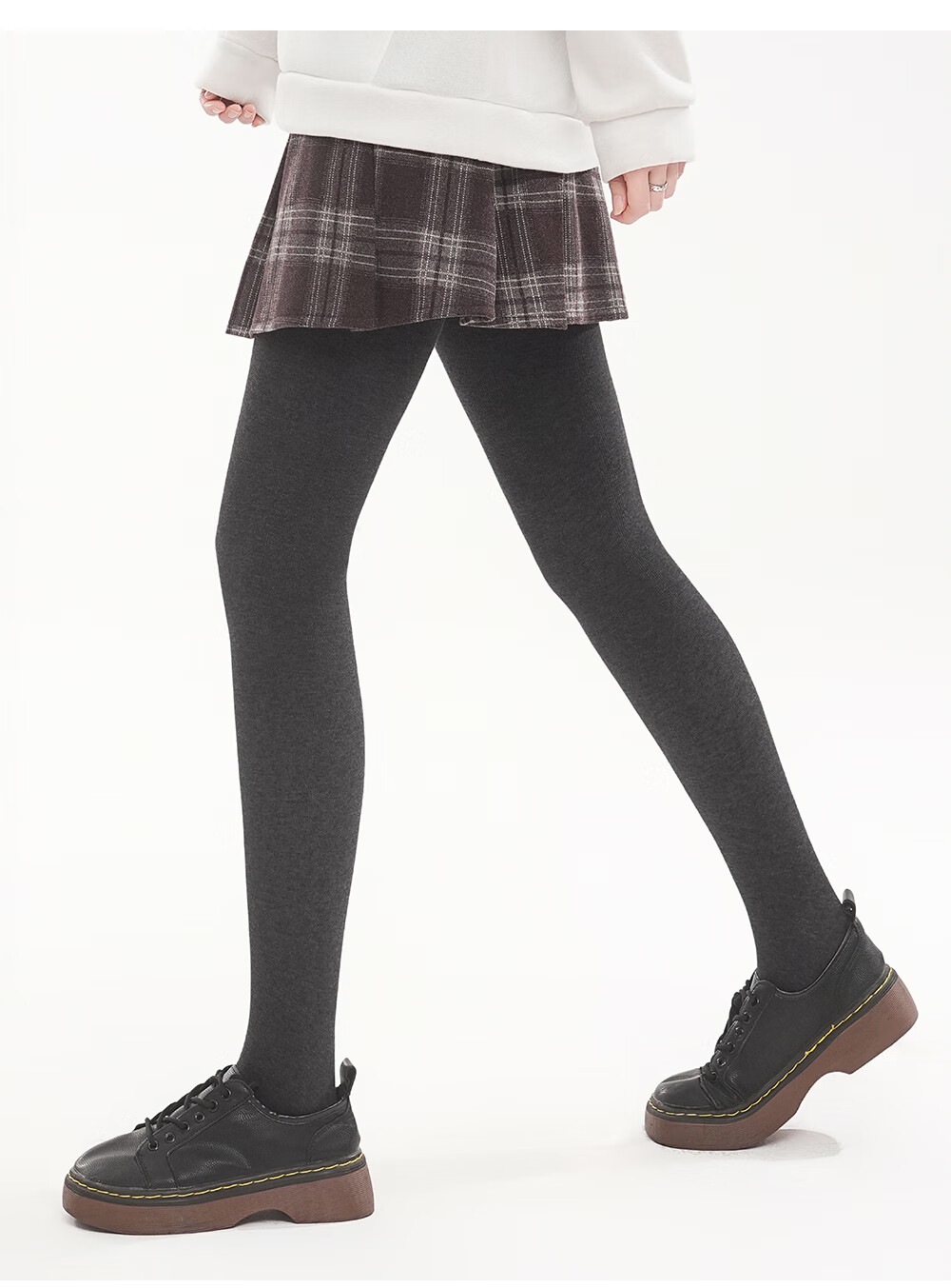 Mianxiang Weilai Wool Leggings Autumn Winter Women Thickened Fleece Slim Vertical Stripe Tights 14