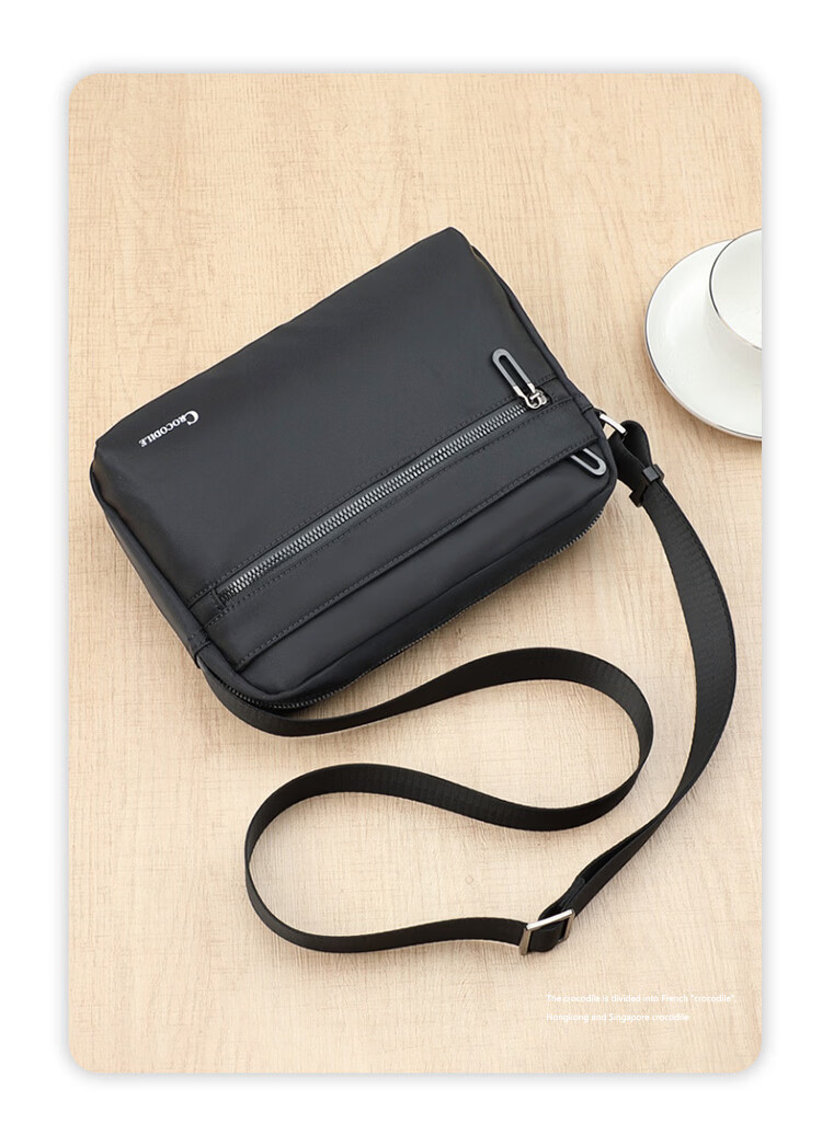 CROCODILE Casual Men's Lightweight Fabric Shoulder Crossbody Bag Commuter Men's Bag Birthday Gift B3071 3