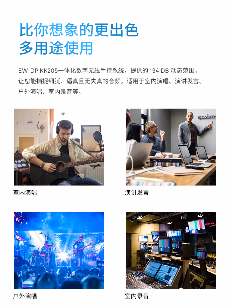EWDP KK205 专业手持无线麦克风会议舞台演出直播K歌无线话筒套装