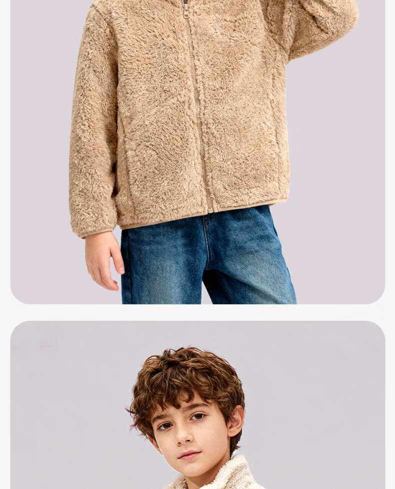 Baleno Kids Winter Fleece Stand Collar Jacket Girls Thickened Warm Double-Sided Fleece Outerwear 4