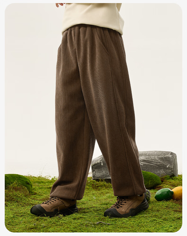 Baleno Boys Fleece-Lined Corduroy Pants Autumn Winter 2025 New Warm Long Pants for Kids Teens Sports Trousers 3