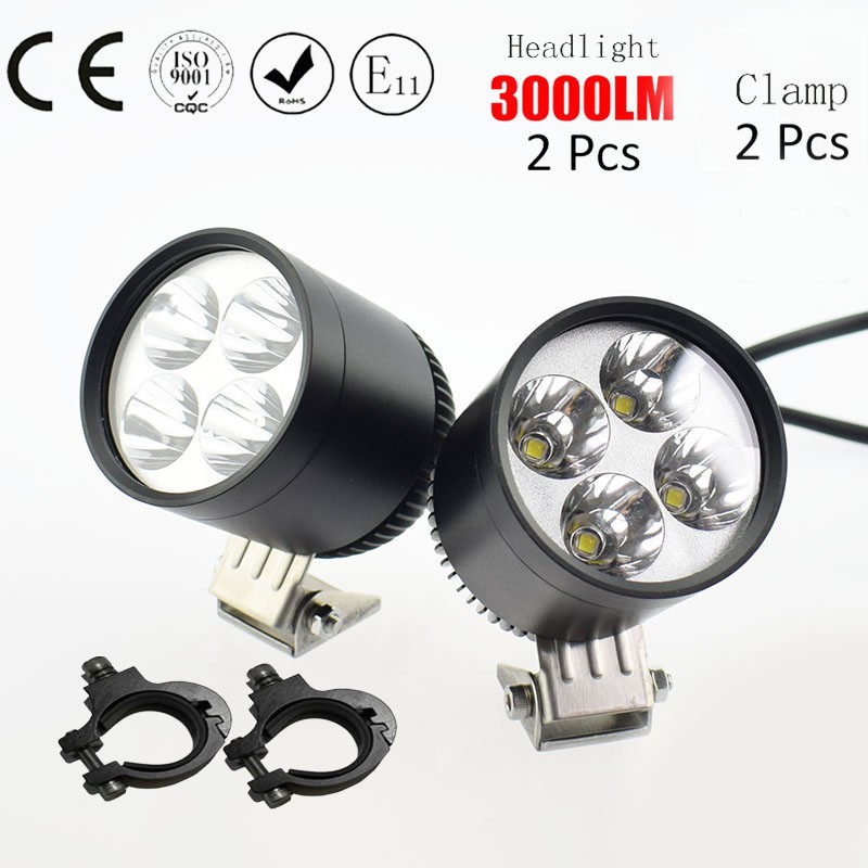 

Huiermeimi, Motorcycle Headlight 12V 30W U2 LED Chip Headlamp motorbike Противотуманная фара