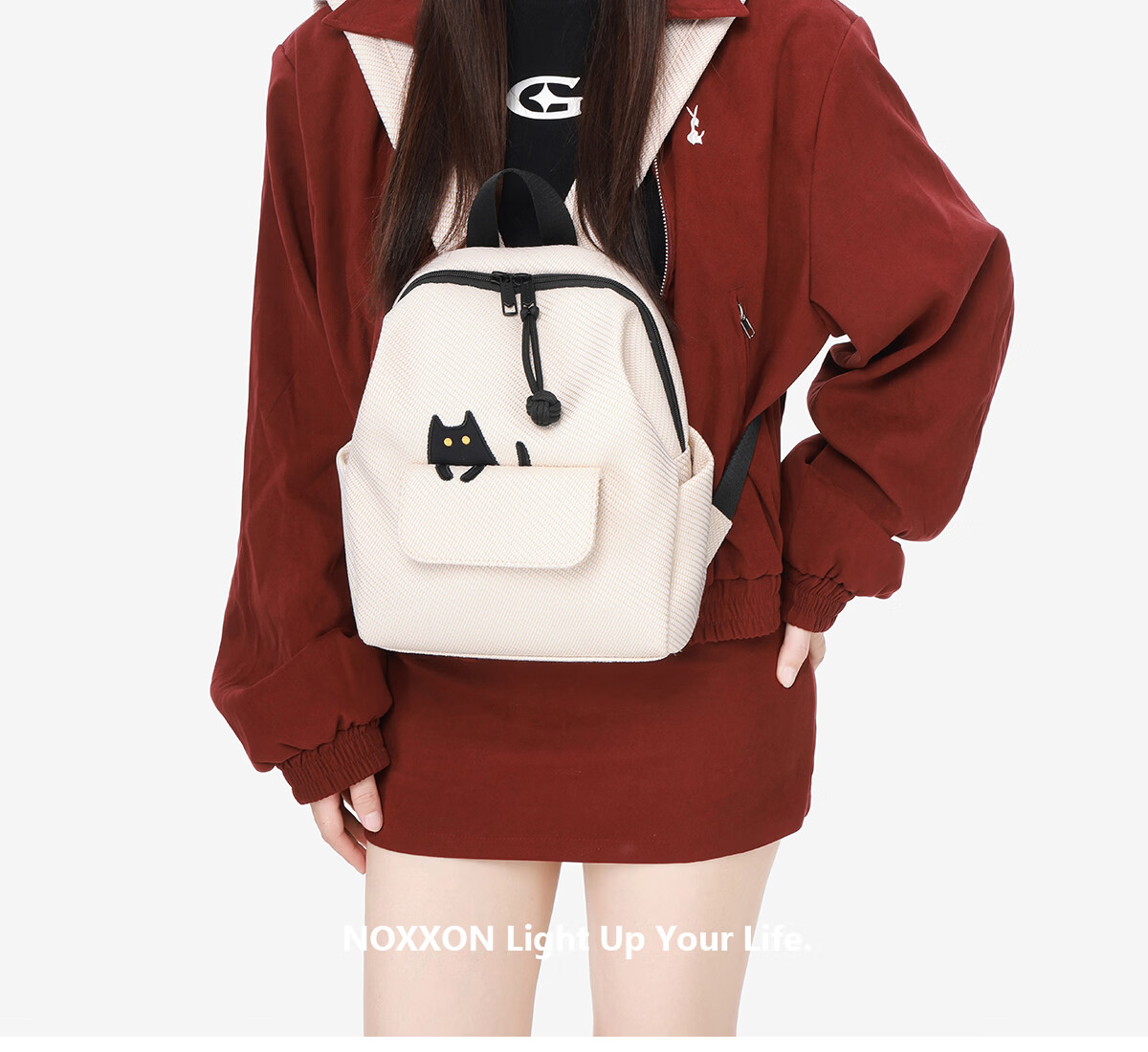 NOXXON 2025 New Korean Style Ins Small Niche Travel Backpack Lightweight Commuter Shoulder Bag 8