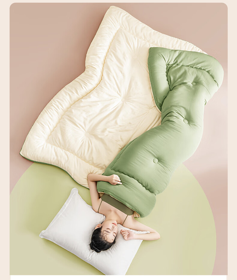 Hodo Thickened Winter Soybean Quilt Cotton Core 1.5m x 2m 5 Jin Dormitory Single Quilt White Yellow 9