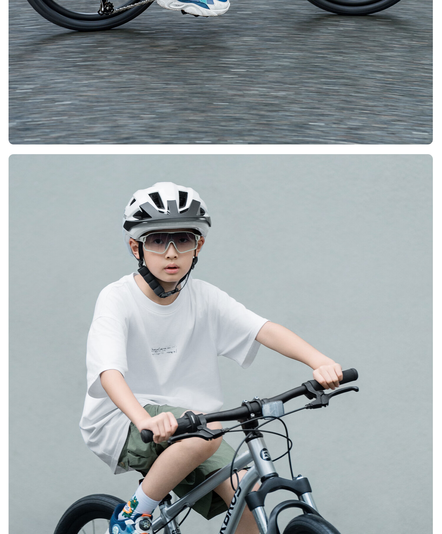 Rockbros Youth Mountain Bike Helmet Kids Roller Skating Scooter Bicycle Student Safety Helmet Unisex White 30