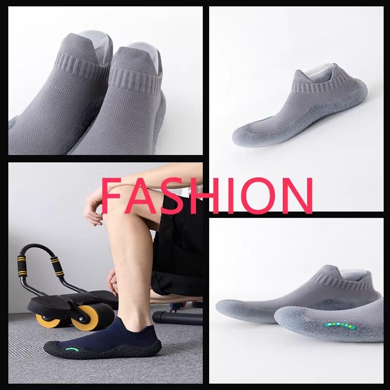 Kelorock Indoor Sports Shoes Women Non-Slip Shock Absorption Fitness Shoes Men Soft Sole Jump Rope Gym Training Black Size 42-43 4