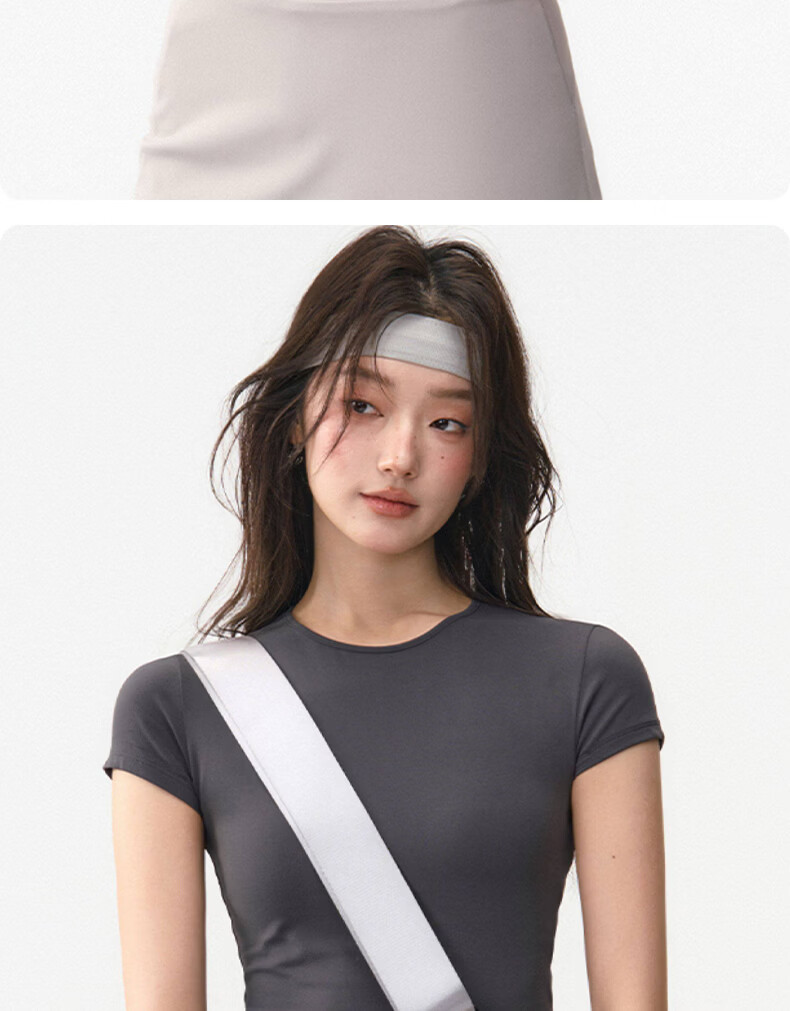 XUEXIMAN Women's Spring Summer Yoga Short Sleeve Quick-Dry High Elastic Slim Pilates Training Fitness T-Shirt 13