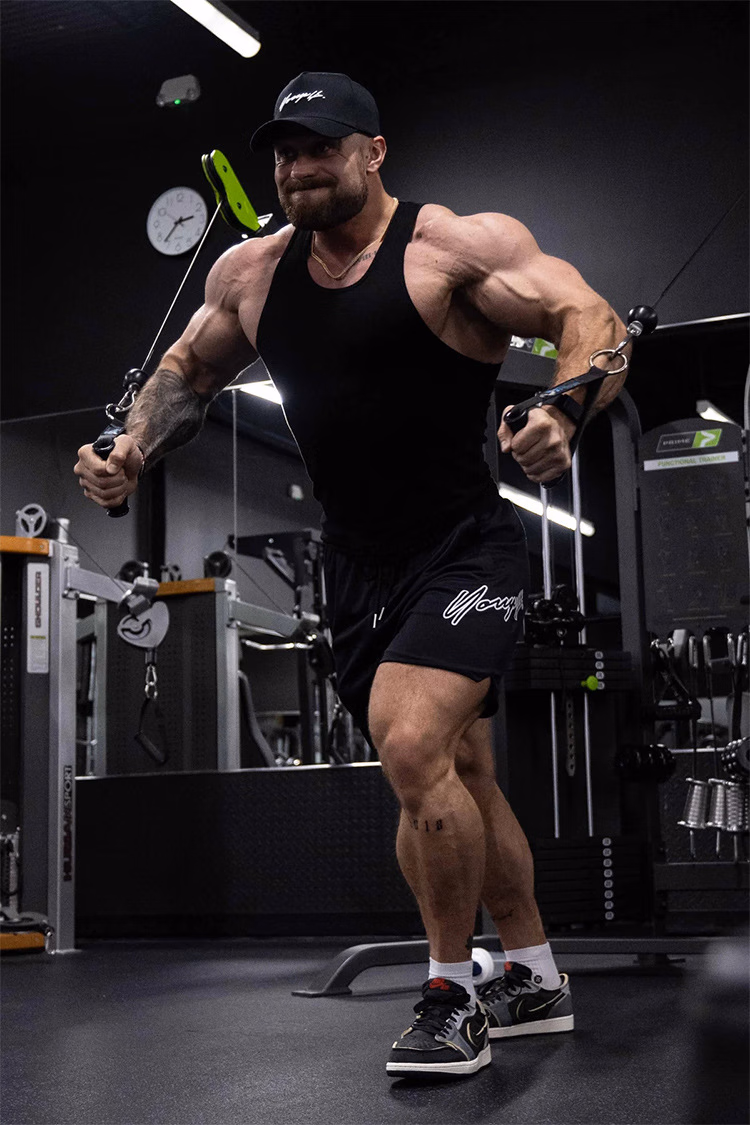 Men's Vest 2026 New Spring And Summer Fitness High Elastic Thread I-shaped Vest Men's Slim-fitting Quick-drying Breathable Sleeveless, Pink 3XL_viptrois.com