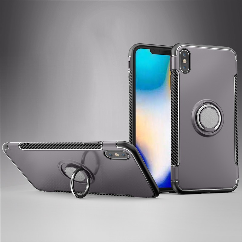 

Fecoprior Серый, Задняя обложка для iPhone XS Max Case Держатель для держателя жесткого ПК Силикон