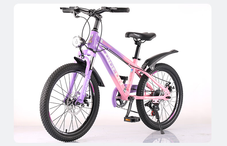 Feige Children's Bicycle TuoJie-T6 Mountain Bike Boys and Girls Student Pedal Bike Kids Bike Xingmang Pink Purple 7-Speed 20 Inch 18