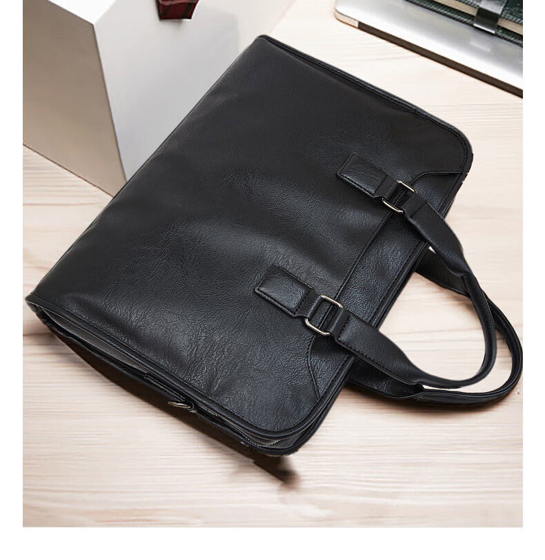 Lao Ren Tou Men's Briefcase Business Handbag Office Travel Shoulder Crossbody 13-inch Laptop Bag Birthday Gift 9