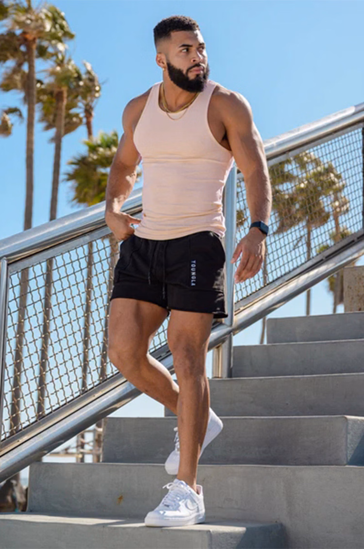 Men's Vest 2026 New Spring And Summer Fitness High Elastic Thread I-shaped Vest Men's Slim-fitting Quick-drying Breathable Sleeveless, Pink 3XL_viptrois.com