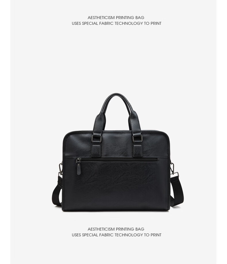 Lao Ren Tou Men's Briefcase Business Handbag Office Travel Shoulder Crossbody 13-inch Laptop Bag Birthday Gift 13