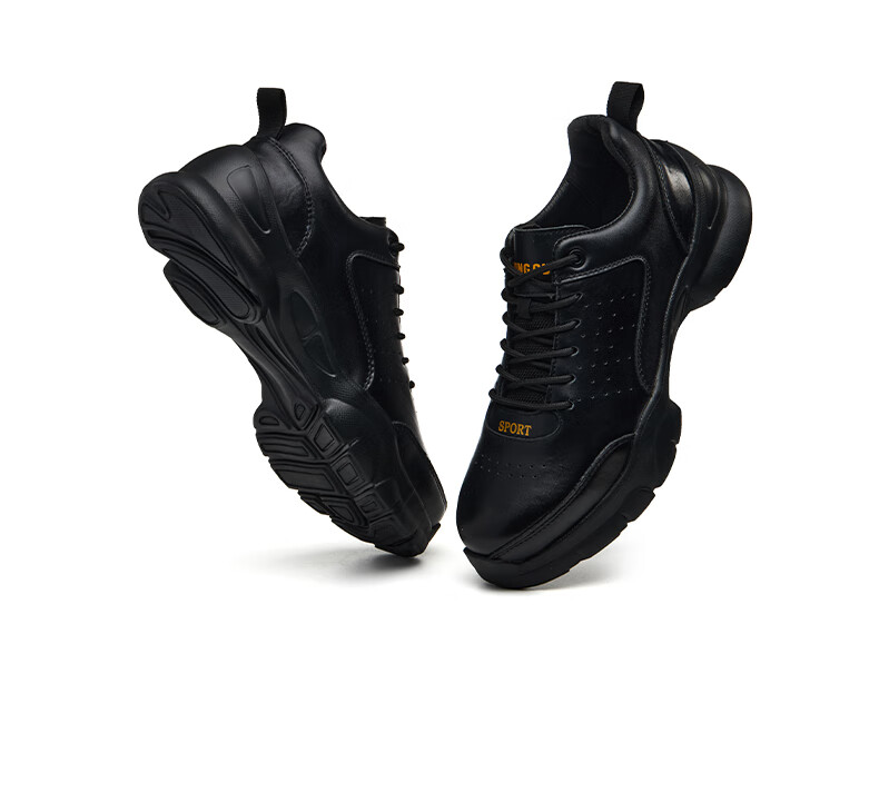 Dinggu Men's Safety Work Shoes Steel Toe Leather Lightweight Anti-Smash Anti-Puncture JD1705 Black K38 10