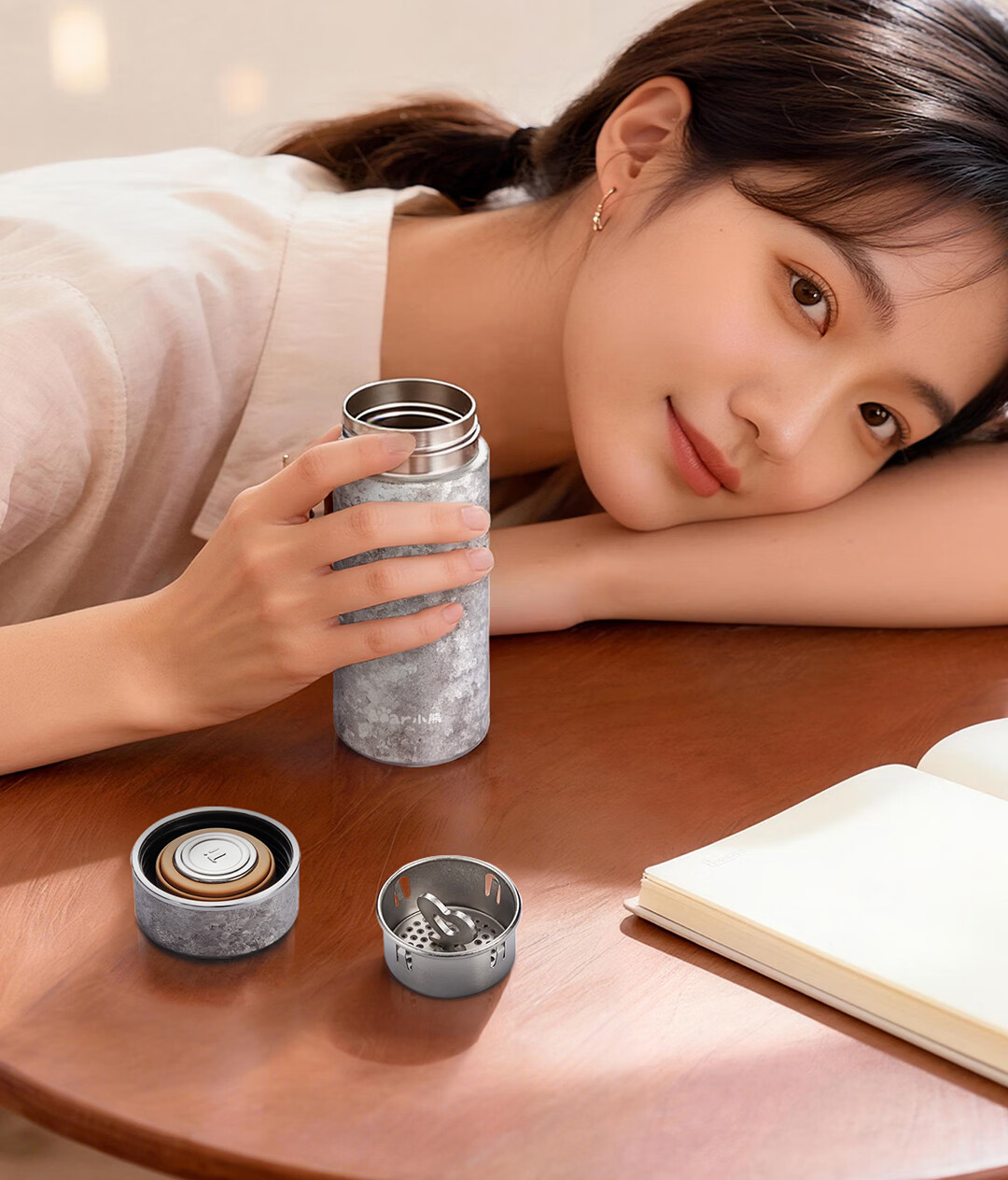 Bear Pure Titanium Insulated Lightweight Portable Water Bottle Starry Sparkle Tea Cup Small Capacity Premium Business Titanium Travel Mug Gift for Women's Day 11