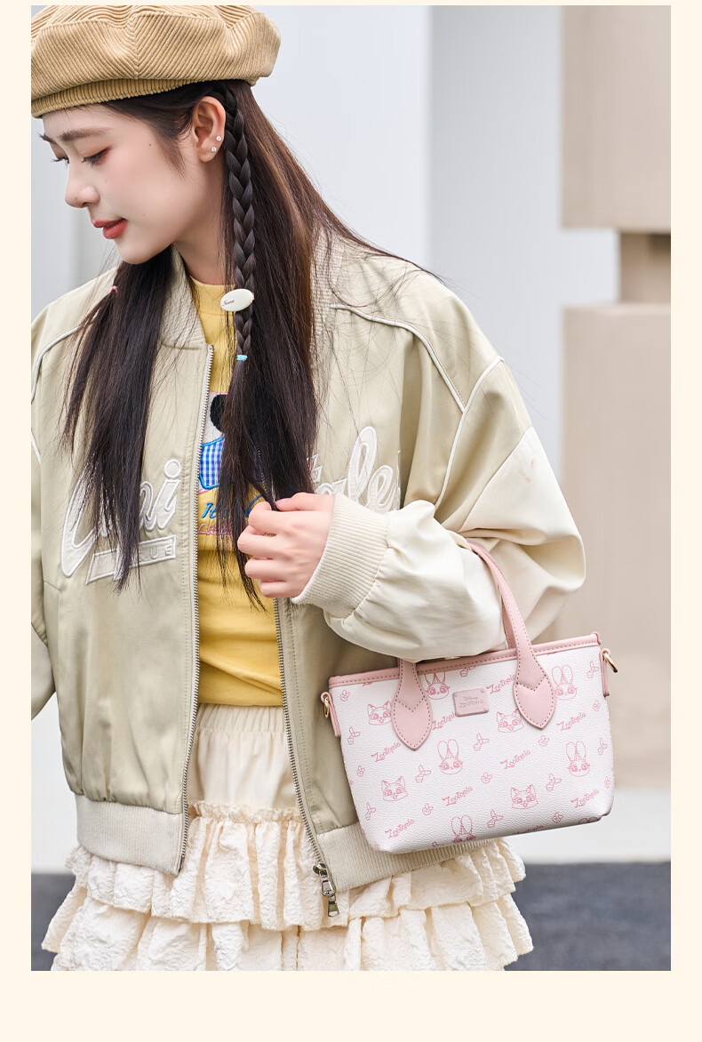 Disney Women's Bag Hopps Beaver Series Tote Bag Large Capacity Handbag Shoulder Crossbody Bag Forest Style Bag 4