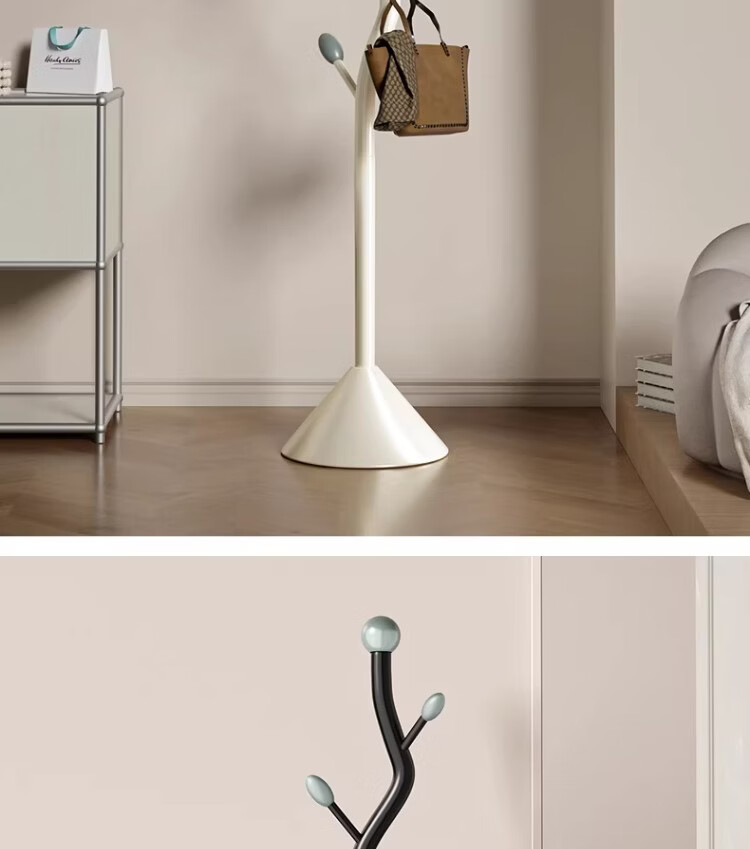 Yixuan Floor Clothes Rack Bedroom Coat Rack Bedside Hanging Rack Simple Standing Home Storage Rack Black 13