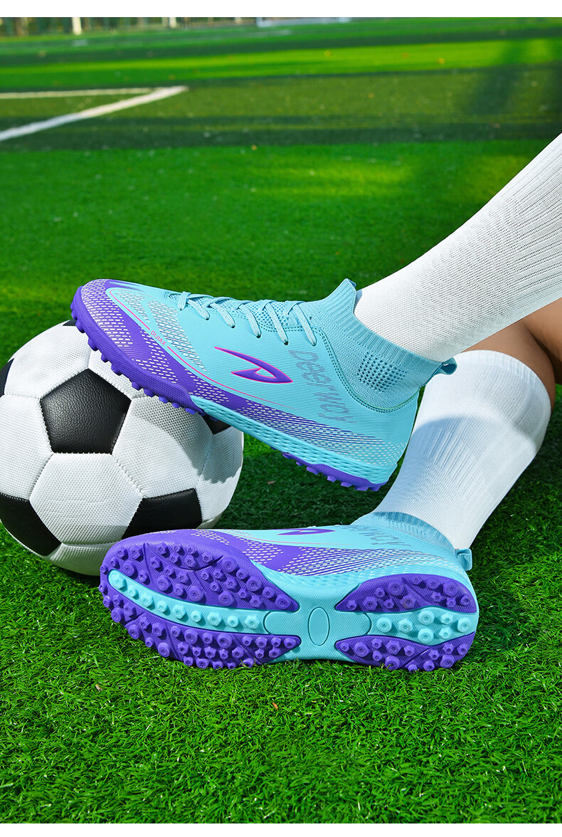 DEERWAY Adult Youth Soccer Shoes TF Turf Studs Non-Slip Durable Match Shoes Obsidian Gold TF Turf Studs Size 37 16
