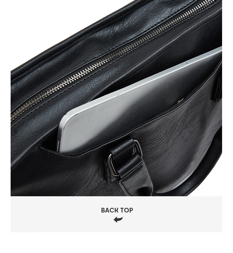 Lao Ren Tou Men's Briefcase Business Handbag Office Travel Shoulder Crossbody 13-inch Laptop Bag Birthday Gift 18