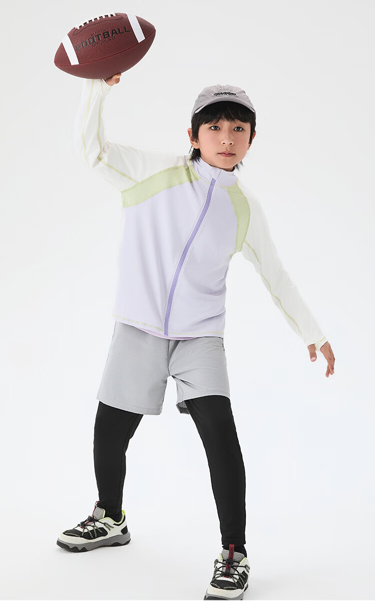 Beibei Kingdom Kids Boys and Girls Genuine Yarn Sun Protection Jacket Cool Lightweight Quick-Dry Coat Gardenia White 120 25