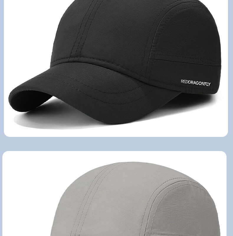 Red Dragonfly Short Brim Hat Men's Spring Summer Running Sports Quick-Dry Casual Breathable Sunshade Sunscreen Hat Women's 19