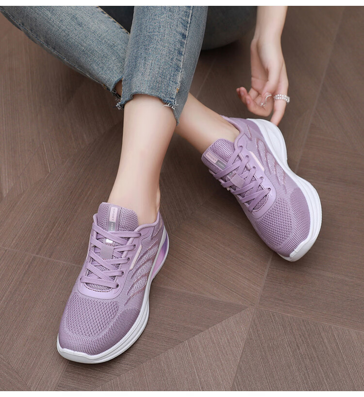 BURUIJING Spring Autumn Old Beijing Cloth Shoes Women Sneakers Mom Casual Shoes 78810 Black 37 13