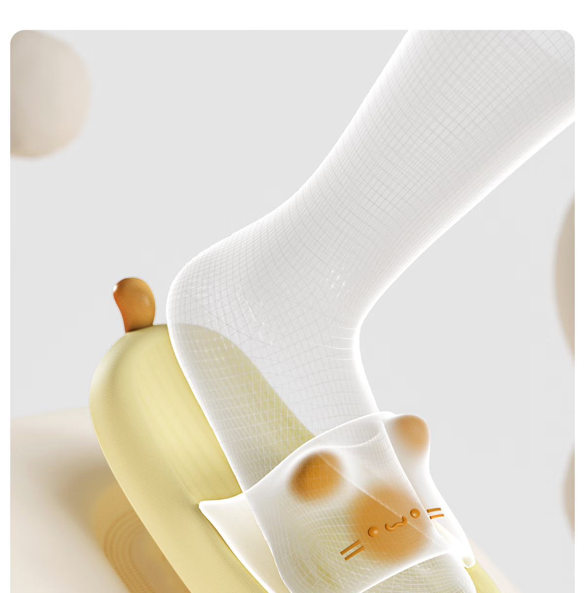 Chikoku Cute Cat Slippers for Women Summer New Indoor Home Thick Sole Cartoon Outdoor Sandals 4