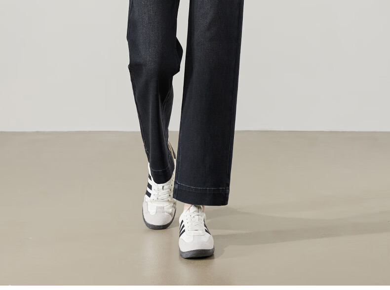 ESE-Y Wide-Leg Retro Petite Straight-Leg Jeans for Women 2026 Spring Slim Fit Black 30 44
