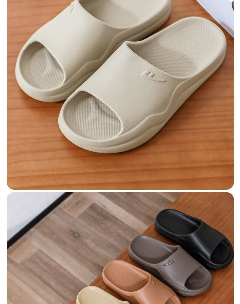Warrior Men's Slippers HL0651 Comfortable Bathroom Non-Slip Odor-Resistant Sandals Size 44-45 Sandal Wood Color 24