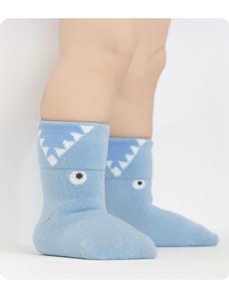 Growth Baby Socks Four Seasons Thin Cotton Seamless Antibacterial Boys Soft Cuff Non-Binding Anti-Pilling Mid-Calf Infant Socks Age 1 15