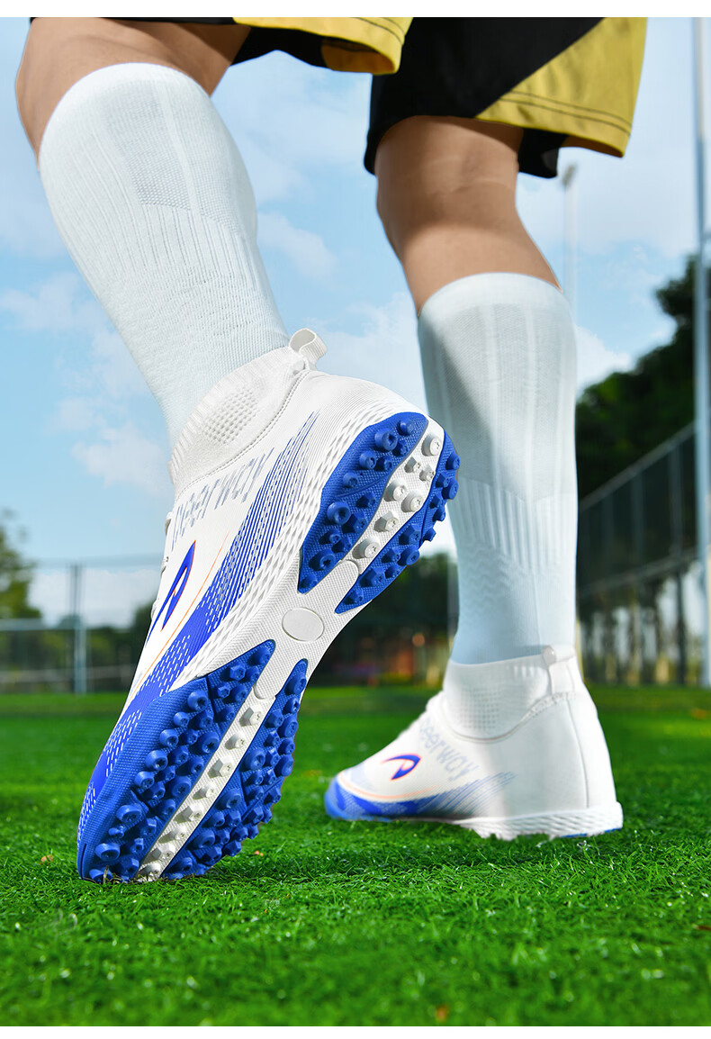 DEERWAY Adult Youth Soccer Shoes TF Turf Studs Non-Slip Durable Match Shoes Obsidian Gold TF Turf Studs Size 37 29