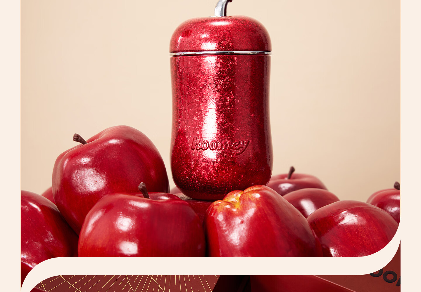 HOOMEY Mother's Day Gift Apple Titanium Cup Pure Titanium Insulated Cup High-Value Girls Water Bottle Birthday Gift 35