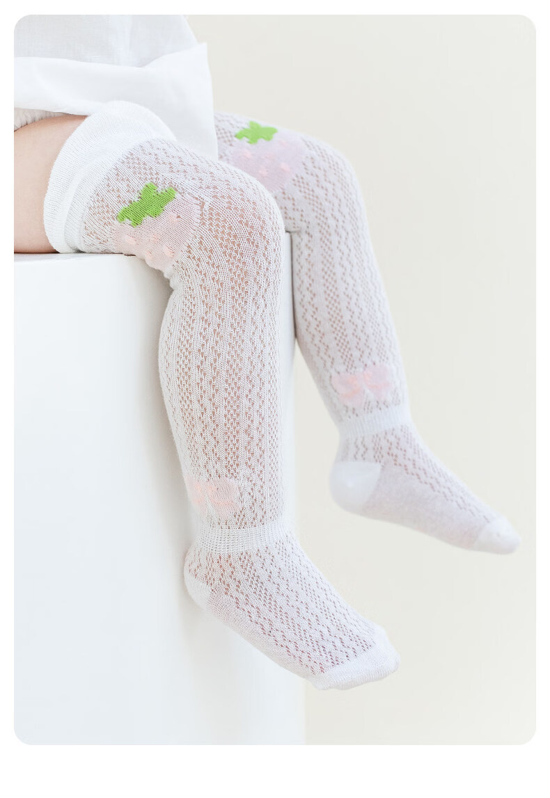 Growth Baby Long Tube Socks Summer Thin Mesh Breathable Girls Baby Summer Anti-Mosquito Over-the-Knee Loose Top Non-Tight Leg Long Socks 11