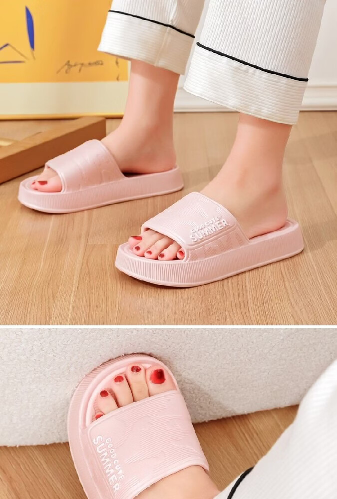 Huamei Comfortable Walking Slippers Unisex Home Shower Non-Slip Bathroom Indoor Outdoor Couple Sandals HM633 Yellow Size 36-37 20