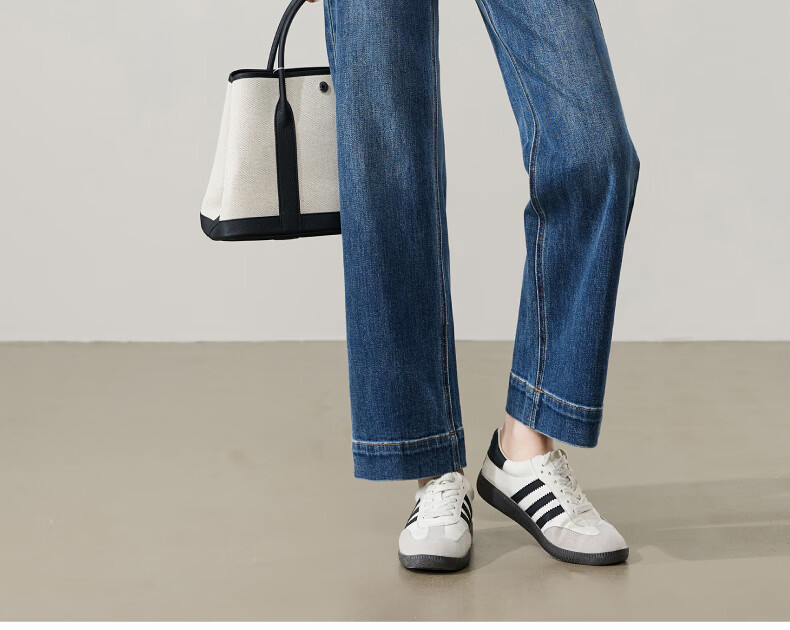 ESE-Y Wide-Leg Retro Petite Straight-Leg Jeans for Women 2026 Spring Slim Fit Black 30 15