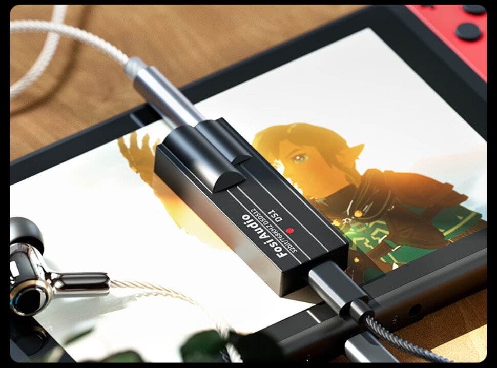 FOSI AUDIO DS1 Portable HiFi DAC Headphone Amplifier with Type-C, Compatible with Android and Apple, Black 3