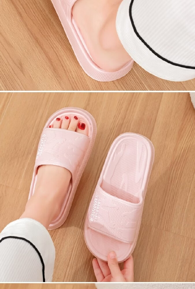 Huamei Comfortable Walking Slippers Unisex Home Shower Non-Slip Bathroom Indoor Outdoor Couple Sandals HM633 Yellow Size 36-37 21