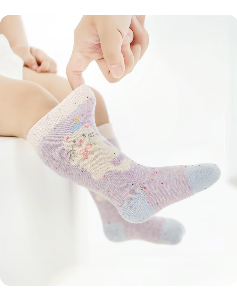Growth Baby Socks Spring Autumn Seamless Cotton Newborn Princess Style Girls A-Class Loose Top Non-Binding Mid-Calf Socks for One Year Old 9