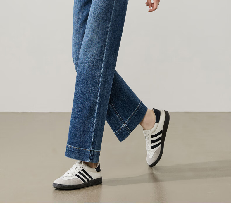 ESE-Y Wide-Leg Retro Petite Straight-Leg Jeans for Women 2026 Spring Slim Fit Black 30 30