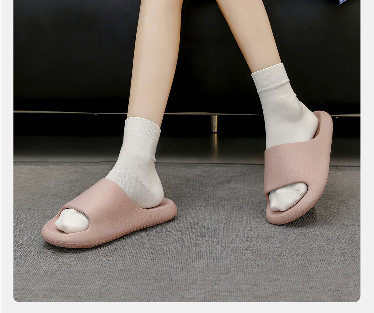 Mercury Home Textiles Litchi Pattern Antibacterial Slippers Women's Summer New Indoor Bathroom Non-Slip Couple Beach Sandals Men 16